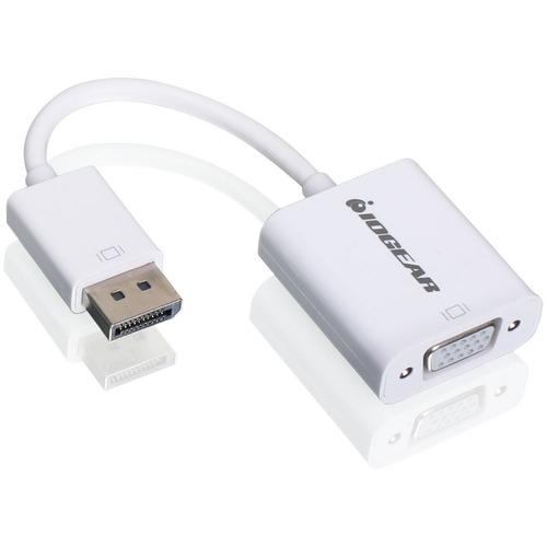 IOGEAR DisplayPort to VGA Adapter Cable - 7.3" DisplayPort/VGA Video Cable for Video Device, TV, Monitor, Projector, iMac, MacBook, Computer, Notebook, Graphics Card, HDTV, PC - First End: 1 x DisplayPort Male Digital Audio/Video - Second End: 1 x HD-15