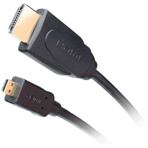 IOGEAR High Speed HDMI to Micro HDMI Cable with Ethernet 6.5 ft. - 6.5 ft HDMI/Micro HDMI A/V Cable for Audio/Video Device, TV, Camera, Cellular Phone, HDTV, Smartphone - First End: 1 x HDMI (Micro Type D) Male Digital Audio/Video - Second End: 1 x HDMI