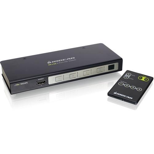 IOGEAR 4K UHD 4-Port HDMI Switch with RS-232 Support - 4096 x 2160 - 4K - 4 x 1 - 1 x HDMI Out