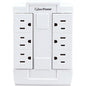 Cyber Power CyberPower GT600P Power Strip - NEMA 5-15P - 6 x NEMA 5-15R - 125 V AC Voltage - 1.88 kW - White