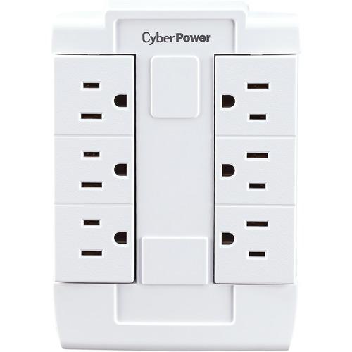 Cyber Power CyberPower GT600P Power Strip - NEMA 5-15P - 6 x NEMA 5-15R - 125 V AC Voltage - 1.88 kW - White