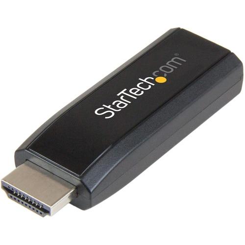 StarTech.com HDMI to VGA Converter with Audio - Compact Adapter - 1920x1200 - This highly portable adapter is the ideal travel companion for your Chromebook or Ultrabook laptop - Works with HDMI computers like HP Chromebook 14 & Acer C720 and VGA monitor