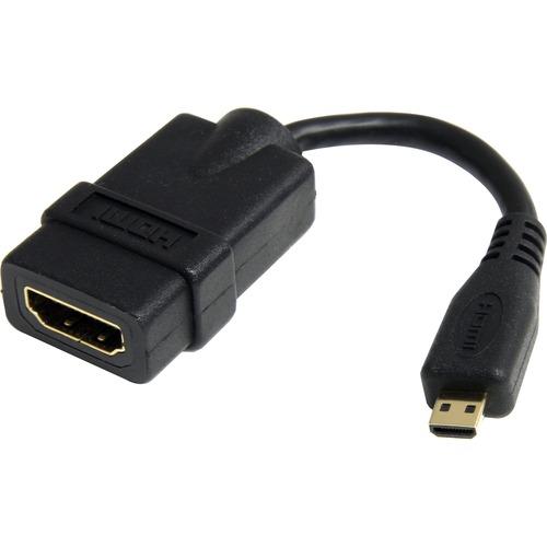 StarTech.com 5in High Speed HDMIÂ® Adapter Cable - HDMI to HDMI Micro - F/M - Connect an HDMI Micro-equipped Smartphone or Portable Device to your HDMI-capable TV or Display - micro hdmi to hdmi adapter - micro hdmi male to female - micro hdmi adapter - h