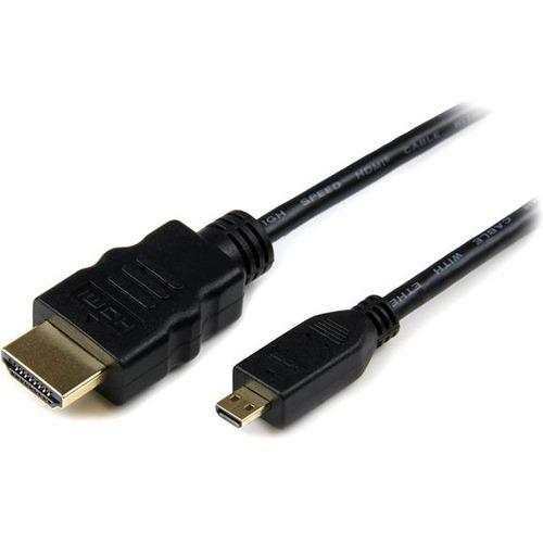 StarTech.com 3m High Speed HDMIÂ® Cable with Ethernet - HDMI to HDMI Micro - M/M - Connect an HDMI Micro-equipped smartphone or portable device up to 3m away from your HDMI-capable TV or display - micro hdmi to hdmi cable - micro hdmi cable - hdmi type d