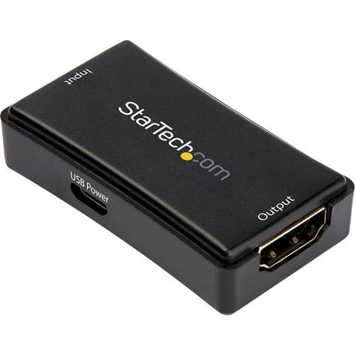 StarTech.com 45ft / 14m HDMI Signal Booster - 4K 60Hz - USB Powered - HDMI Inline Repeater & Amplifier - 7.1 Audio Support (HDBOOST4K2) - Amplify 4K HDMI signal and extend it 45 ft. using certified HDMI cables. - Support for 4K 60Hz at up to 45 ft. away