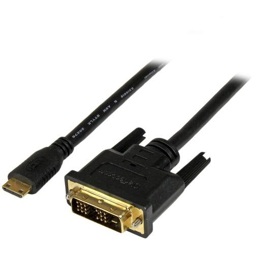 StarTech.com 2m Mini HDMIÂ® to DVI-D Cable - M/M - View your pictures or videos from your HDMI Mini-equipped camera or other mobile device up to 2m away from your DVI-D display - Mini HDMI Cable - DVI-D Cable - HDMI DVI-D Cable - Mini HDMI to DVI Cable -