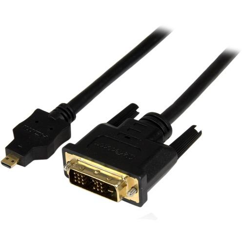 StarTech.com 2m Micro HDMIÂ® to DVI-D Cable - M/M - View your pictures or videos from your HDMI Micro-equipped Smartphone or other mobile device up to 2m away from your DVI-D display - DVI-D Cable - Micro HDMI Cable - HDMI DVI-D Cable - Micro HDMI to DVI