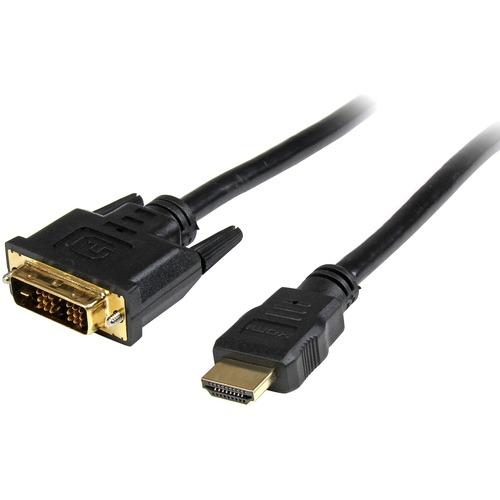 StarTech.com 3 ft HDMI to DVI-D Cable - M/M - Connect an HDMI-enabled output device to a DVI-D display, or a DVI-D output device to an HDMI-capable display - DVI to HDMI Cable - 3 ft HDMI to DVI-D Cable - HDMI to DVI Adapter Cable - HDMI to DVI Converter