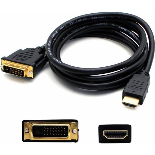 Add-On Computer AddOn 6ft HDMI to DVI-D Adapter Converter - Male to Female - 6 ft DVI/HDMI Video Cable for Video Device - First End: 1 x HDMI Male Digital Video - Second End: 1 x DVI-D (Single-Link) Female Digital Video - Supports up to 1920 x 1200 - Bla