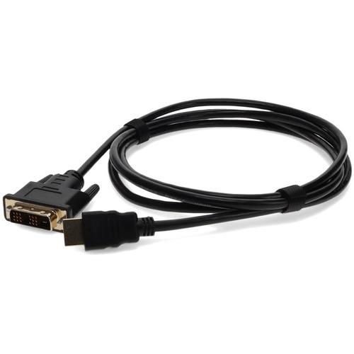 Add-On Computer AddOn DVI-D/HDMI Video Cable - 6 ft DVI-D/HDMI Video Cable for Video Device - First End: 1 x HDMI Male Digital Audio/Video - Second End: 1 x DVI-D (Single-Link) Male Digital Video - Supports up to 1920 x 1200 - Black - 1