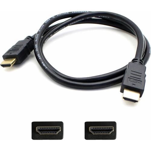 Add-On Computer AddOn 7.62m (25.00ft) HDMI 1.3 Male to Male Black Cable - 25 ft HDMI A/V Cable for Audio/Video Device, HDTV, Blu-ray Player, DVD Player - First End: 1 x HDMI Male - Second End: 1 x HDMI - Supports up to 1920 x 1080 - Black