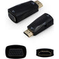 Add-On Computer AddOn HDMI/VGA Audio/Video Adapter - 5 Pack - 1 x HDMI Male Digital Audio/Video - 1 x HD-15 Female Video, 1 x Mini-phone Female Audio - Black