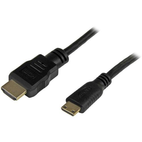 StarTech.com 6 ft High Speed HDMIÂ® Cable with Ethernet- HDMI to HDMI Mini- M/M - Connect an HDMI Mini-equipped Smartphone or Portable Device to your HDMI-capable TV or Display - 6ft mini HDMI to HDMI - 6ft mini hdmi to hdmi adapter - 6ft mini HDMI cable