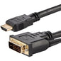 StarTech.com HDMI to DVI Cable - 6 ft / 2m - HDMI to DVI-D Cable - HDMI Monitor Cable - HDMI to DVI Adapter Cable - Connect an HDMI-enabled output device to a DVI-D display, or a DVI-D output device to an HDMI-capable display - 6ft HDMI to dvi - 6ft HD t