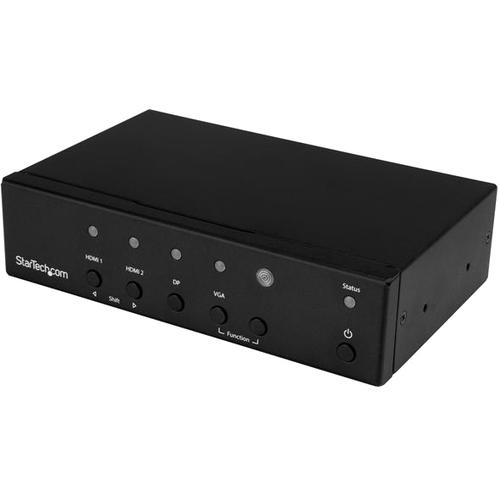 StarTech.com Multi-Input to HDMI Converter Switch - DisplayPort, VGA and Dual-HDMI to HDMI Switch - Priority and Automatic Switch - 4K - Functions: Video Switcher, Signal Conversion - 3840 x 2160 - VGA - DisplayPort - 1 Pack - TAA Compliant