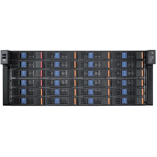 Advantech 4U Storage Chassis for ATX/EATX Serverboard with 24 Hot-swap Drive Bays - Rack-mountable - 4U - 26 x Bay - 4 x 3.15" (80 mm) x Fan(s) Installed - 2 x 550 W - Power Supply Installed - ATX, EATX, Micro ATX Motherboard Supported - 2 x External 2.5