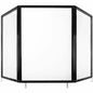 APG Cash Drawer Countertop Screen 6'6" x 3' Clear Acrylic Without Window with Adjustable Feet - Aluminum, Clear Acrylic