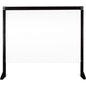 APG Cash Drawer Countertop Single Screen 32.25" x 29" Clear Acrylic With 6.5" Full Length Window - Aluminum, Clear Acrylic