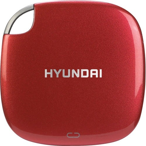 Hyundai 250 GB Portable Solid State Drive - External - Red - Notebook, Gaming Console, Tablet, Desktop PC Device Supported - USB 3.1 Type C - 5 Year Warranty
