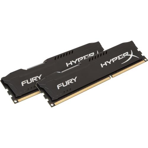 Kingston HyperX Fury 16GB (2 x 8GB) DDR3 SDRAM Memory Kit - For Desktop PC - 16 GB (2 x 8GB) DDR3 SDRAM - 1600 MHz - CL10 - 1.50 V - Non-ECC - Unbuffered - 240-pin - DIMM
