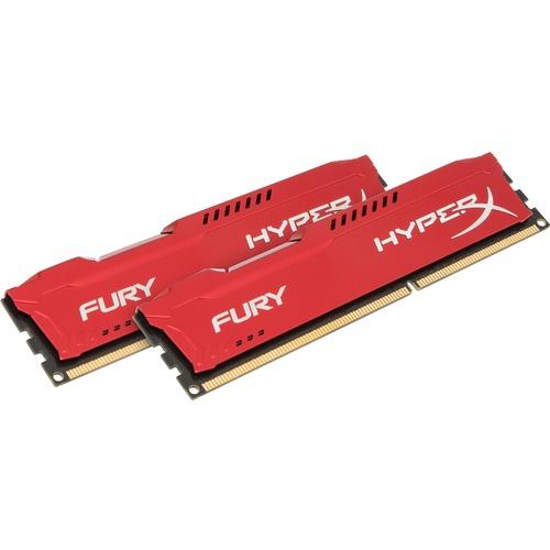 Kingston HyperX Fury 16GB (2 x 8GB) DDR3 SDRAM Memory Kit - For Desktop PC - 16 GB (2 x 8GB) - DDR3-1866/PC3-15000 DDR3 SDRAM - 1866 MHz - CL10 - 1.50 V - Non-ECC - Unbuffered - 240-pin - DIMM