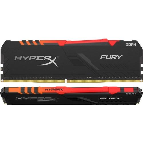 Kingston HyperX FURY 32GB (2 x 16GB) DDR4 SDRAM Memory Kit - For Desktop PC - 32 GB (2 x 16GB) - DDR4-2666/PC4-21300 DDR4 SDRAM - 2666 MHz - CL16 - 1.20 V - Non-ECC - Unbuffered - 288-pin - DIMM