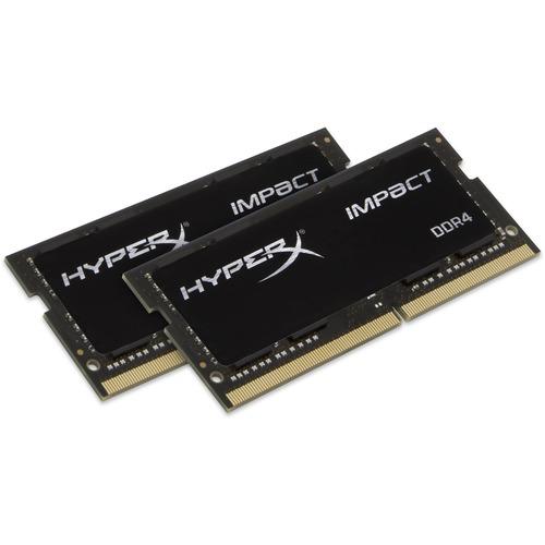 Kingston HyperX Impact 32GB (2 x 16GB) DDR4 SDRAM Memory Kit - 32 GB (2 x 16GB) - DDR4-2666/PC4-21300 DDR4 SDRAM - 2666 MHz - CL15 - 1.20 V - Non-ECC - Unbuffered - 260-pin - SoDIMM