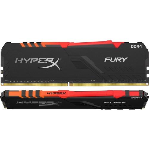 Kingston HyperX Fury 32GB (2 x 16GB) DDR4 SDRAM Memory Kit - For Desktop PC - 32 GB (2 x 16GB) - DDR4-3000/PC4-24000 DDR4 SDRAM - 3000 MHz - CL15 - 1.35 V - Unbuffered - 288-pin - DIMM