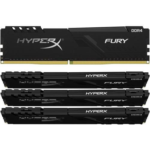 Kingston HyperX Fury 32GB DDR4 SDRAM Memory Module - For Desktop PC - 32 GB (4 x 8GB) - DDR4-3000/PC4-24000 DDR4 SDRAM - 3000 MHz - CL15 - 1.35 V - Non-ECC - Unbuffered - 288-pin - DIMM