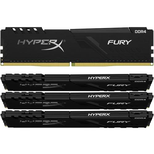 Kingston HyperX FURY 128GB DDR4 SDRAM Memory Module - For Computer - 128 GB (4 x 32GB) - DDR4-3000/PC4-24000 DDR4 SDRAM - 3000 MHz - CL16 - 1.35 V - Non-ECC - Unbuffered - 288-pin - DIMM - Lifetime Warranty