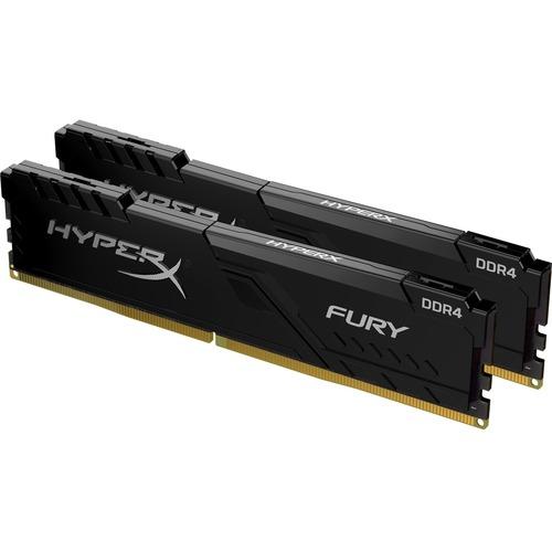 Kingston HyperX HyperX Fury 32GB (2 x 16GB) DDR4 SDRAM Memory Kit - For Desktop PC - 32 GB (2 x 16GB) - DDR4-3000/PC4-24000 DDR4 SDRAM - 3000 MHz - CL16 - 1.35 V - Non-ECC - Unbuffered - 288-pin - DIMM - Lifetime Warranty