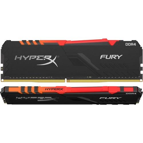 Kingston HyperX FURY 16GB (2 x 8GB) DDR4 SDRAM Memory Kit - 16 GB (2 x 8GB) - DDR4-3200/PC4-25600 DDR4 SDRAM - 3200 MHz - 1.35 V - Non-ECC - Unbuffered - 288-pin - DIMM