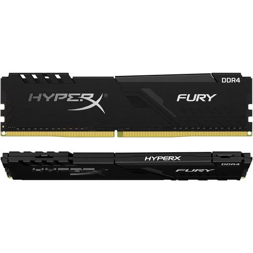 Kingston HyperX HyperX Fury 64GB (2 x 32GB) DDR4 SDRAM Memory Kit - For Desktop PC - 64 GB (2 x 32GB) - DDR4-3200/PC4-25600 DDR4 SDRAM - 3200 MHz - CL16 - 1.35 V - Non-ECC - Unbuffered - 288-pin - DIMM - Lifetime Warranty