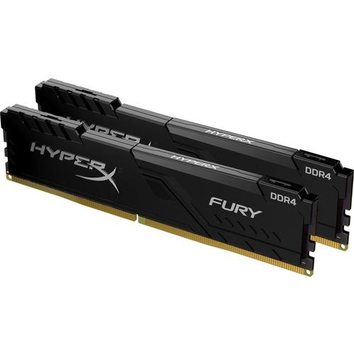 Kingston HyperX Fury 32GB (2 x 16GB) DDR4 SDRAM Memory Kit - For Desktop PC - 32 GB (2 x 16GB) - DDR4-3200/PC4-25600 DDR4 SDRAM - 3200 MHz - CL16 - 1.35 V - Non-ECC - Unbuffered, Unregistered - 288-pin - DIMM - Lifetime Warranty