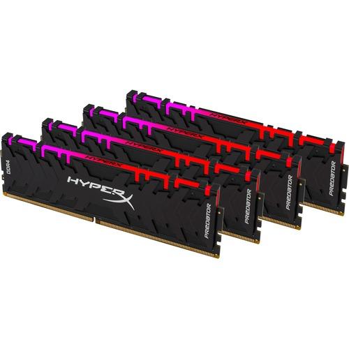 Kingston HyperX Predator 64GB DDR4 SDRAM Memory Module - 64 GB (4 x 16GB) - DDR4-3200/PC4-25600 DDR4 SDRAM - 3200 MHz - CL16 - 1.35 V - Non-ECC - Unbuffered - 288-pin - DIMM