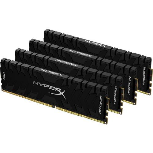Kingston HyperX Predator 128GB DDR4 SDRAM Memory Module - For Desktop PC - 128 GB (4 x 32GB) - DDR4-3200/PC4-25600 DDR4 SDRAM - 3200 MHz - CL16 - 1.35 V - Non-ECC - Unbuffered - 288-pin - DIMM - Lifetime Warranty