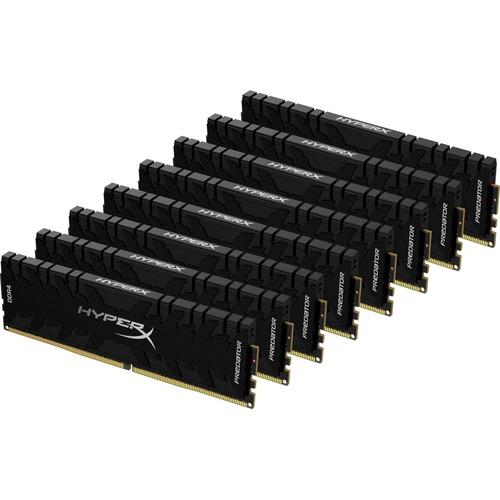 Kingston HyperX Predator 256GB DDR4 SDRAM Memory Module - For Desktop PC - 256 GB (8 x 32GB) - DDR4-3200/PC4-25600 DDR4 SDRAM - 3200 MHz - CL16 - 1.35 V - Non-ECC - Unbuffered - 288-pin - DIMM - Lifetime Warranty