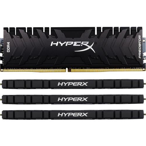 Kingston HyperX Predator 32GB DDR4 SDRAM Memory Module - 32 GB (4 x 8GB) - DDR4-3333/PC4-26600 DDR4 SDRAM - 3333 MHz - CL16 - 1.35 V - Non-ECC - Unbuffered - 288-pin - DIMM