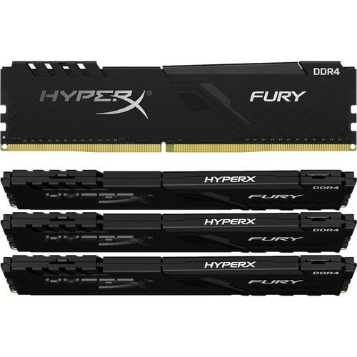 Kingston HyperX FURY 128GB DDR4 SDRAM Memory Module - 128 GB (4 x 32GB) - DDR4-3600/PC4-28800 DDR4 SDRAM - 3600 MHz - CL18 - 1.35 V - Non-ECC - Unbuffered - 288-pin - DIMM - Lifetime Warranty