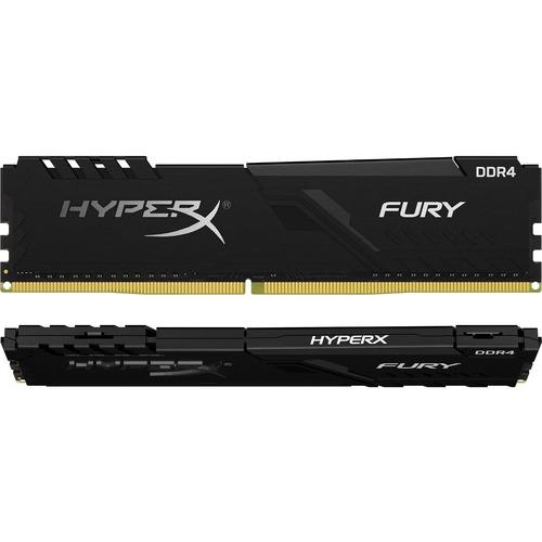 Kingston HyperX FURY 16GB (2 x 8GB) DDR4 SDRAM Memory Kit - For Desktop PC - 16 GB (2 x 8GB) - DDR4-3733/PC4-29800 DDR4 SDRAM - 3733 MHz - CL19 - 1.35 V - Non-ECC - Unbuffered - 288-pin - DIMM - Lifetime Warranty