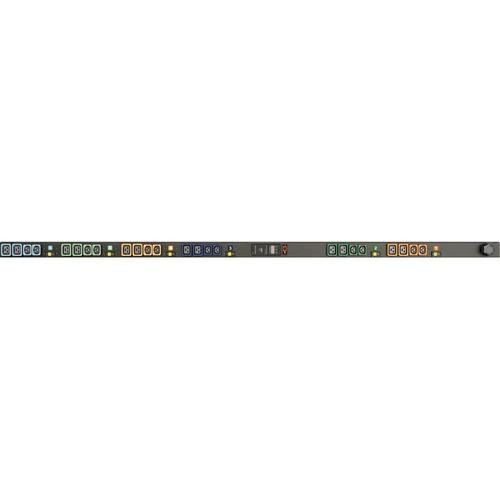 Vertiv Geist MN01D8W1-24PBB8-6PS15B0A10-S 24-Outlets PDU - Metered - 3P+E (IP44) - 12 x U-Lock IEC 60320 C13, 12 x U-Lock IEC 60320 C19 - 230 V AC - 0U - Vertical - Rack-mountable