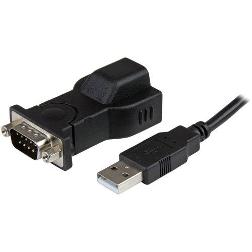 StarTech.com USB to Serial Adapter - Detachable 6 ft USB A-B Cable - Prolific PL-2303 - USB to RS232 Adapter Cable - Add an RS232 serial port to your laptop or desktop computer through USB, with a detachable USB cable - 1 Port USB to RS232 DB9 Serial Ada