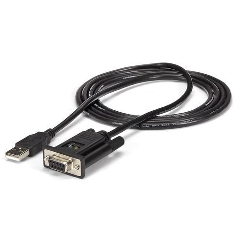 StarTech.com USB to Serial Adapter - Null Modem - FTDI USB UART Chip - DB9 (9-pin) - USB to RS232 Adapter - Add a Null Modem RS232 serial port to your laptop or desktop computer through USB - USB to Serial - USB to RS232 - USB to DB9 - USB to serial Adap