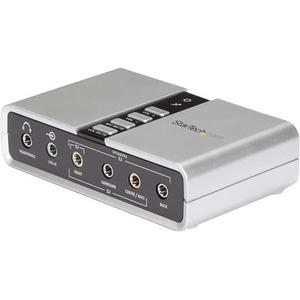 StarTech.com 7.1 USB Sound Card - External Sound Card for Laptop with SPDIF Digital Audio - Sound Card for PC - Silver (ICUSBAUDIO7D) - Turn your laptop or desktop computer into a 7.1-channel home theater-ready sound system - usb sound card - usb externa