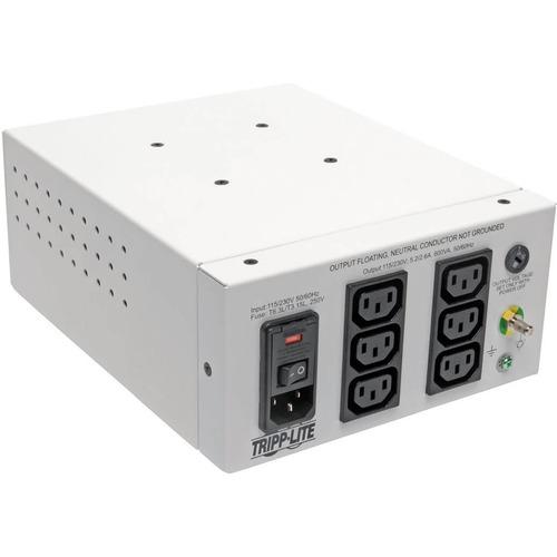 Tripp Lite Isolator IS600HGDV Isolation Transformer - 600 VA - 120 V AC, 230 V AC Input - 115 V AC, 230 V AC Output