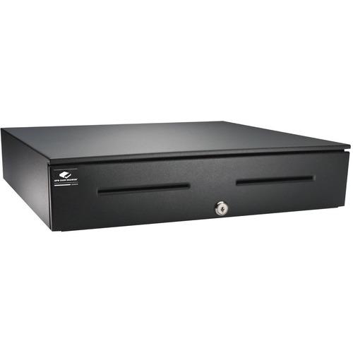 APG Cash Drawer 4000 Series Cash Drawer - 5 Bill - 5 Coin - 2 Media Slot - Solenoid 24V - Black