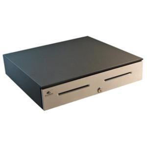 APG Cash Drawer Series 4000 Cash Drawer - 5 Bill - 5 Coin - 2 Media Slot - Stainless Steel, Steel - Black - 4.20" (106.68 mm) Height x 18" (457.20 mm) Width x 16.70" (424.18 mm) Depth
