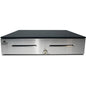 APG Cash Drawer 4000 Series 1816 Cash Drawer - 5 Bill - 5 Coin - 2 Media Slot - Stainless Steel, Steel - Black - 4.20" (106.68 mm) Height x 18" (457.20 mm) Width x 16.70" (424.18 mm) Depth