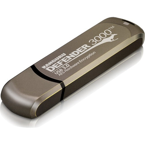 Kanguru Solutions Kanguru Defender3000 FIPS 140-2 Level 3, SuperSpeed USB 3.0 Secure Flash Drive, 128G - 128 GB - USB 3.0 - 256-bit AES - 3 Year Warranty - TAA Compliant