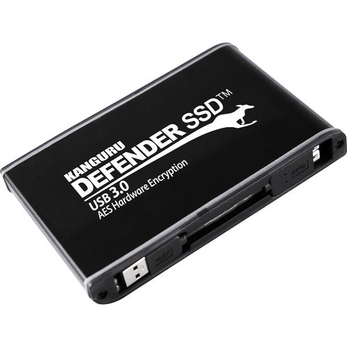 Kanguru Solutions Kanguru Defender KDH3B-1TSSD 1 TB Portable Solid State Drive - 2.5" External - SATA (SATA/600) - Matte Black - TAA Compliant - USB 3.0 Type B - 120 MB/s Maximum Read Transfer Rate - 256-bit Encryption Standard - 3 Year Warranty